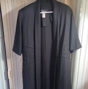 Positive Influence Black Tunic Open Kimono Cardigan Size 14